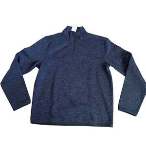 J Crew Mens Sweatshirt Blue Long Sleeves 1/4 Zip Mock Neck Pullover
Size M